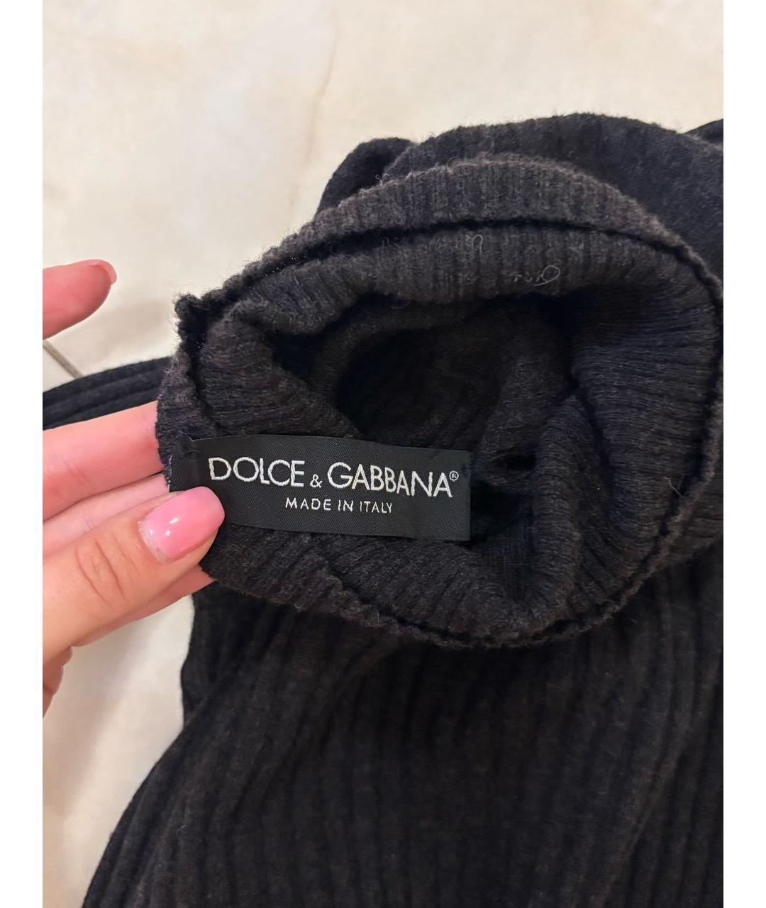 DOLCE&GABBANA Антрацитовая шерстяная водолазка, фото 4