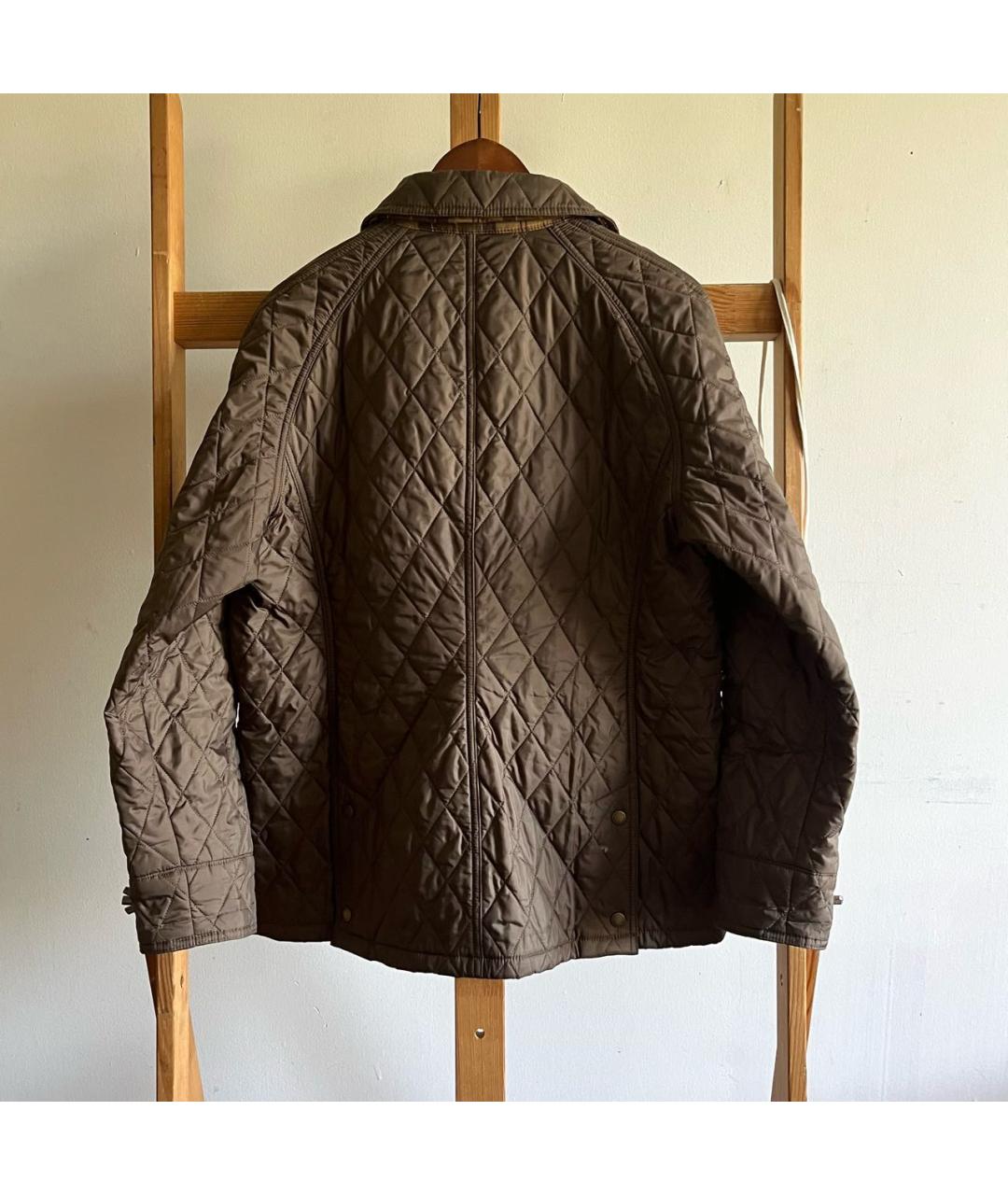 BARBOUR Коричневая полиамидовая куртка, фото 3