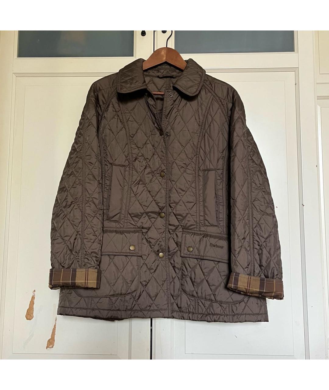BARBOUR Коричневая полиамидовая куртка, фото 2