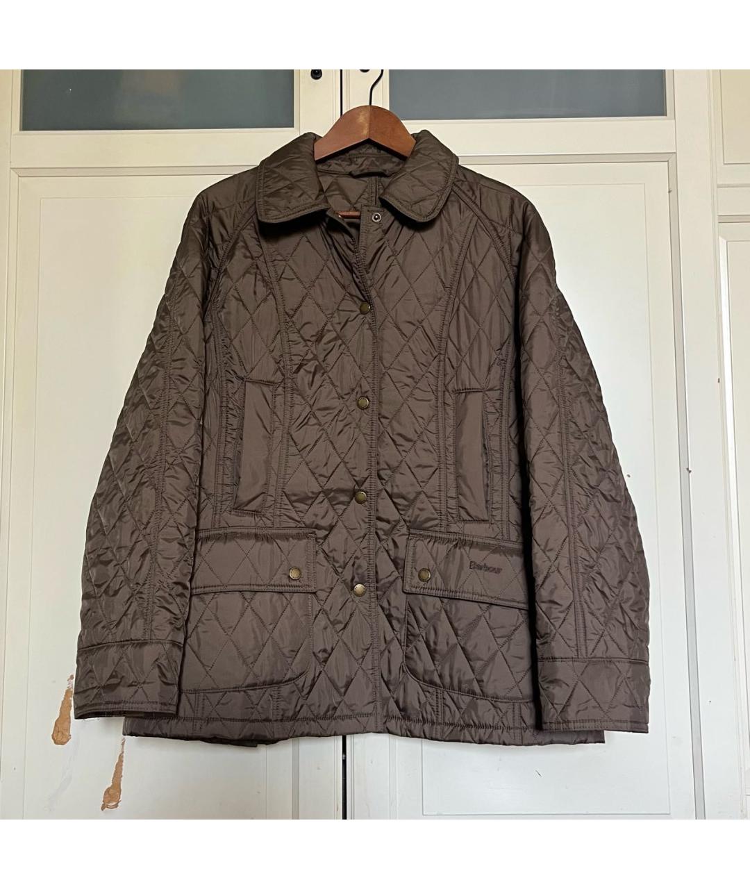 BARBOUR Коричневая полиамидовая куртка, фото 9