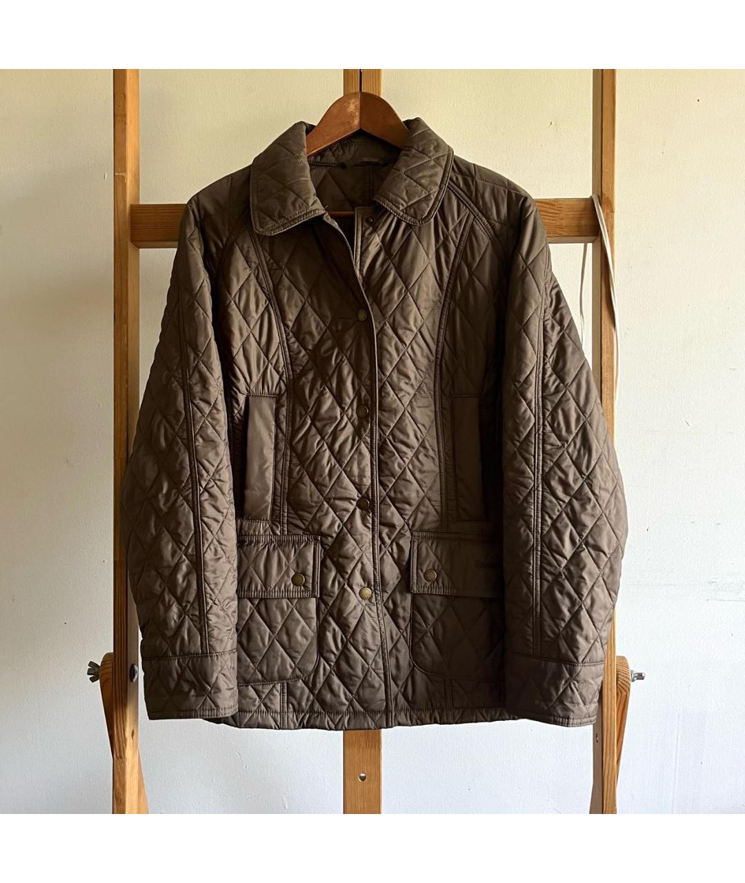 BARBOUR Коричневая полиамидовая куртка, фото 4