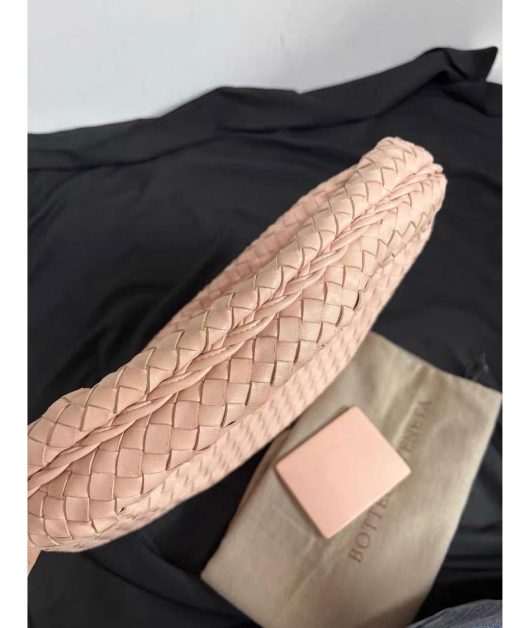 BOTTEGA VENETA Розовая кожаная сумка с короткими ручками, фото 7
