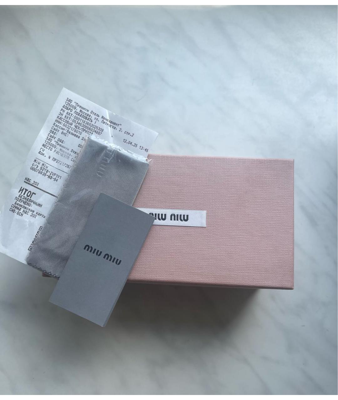 MIU MIU Золотые металлические солнцезащитные очки, фото 5