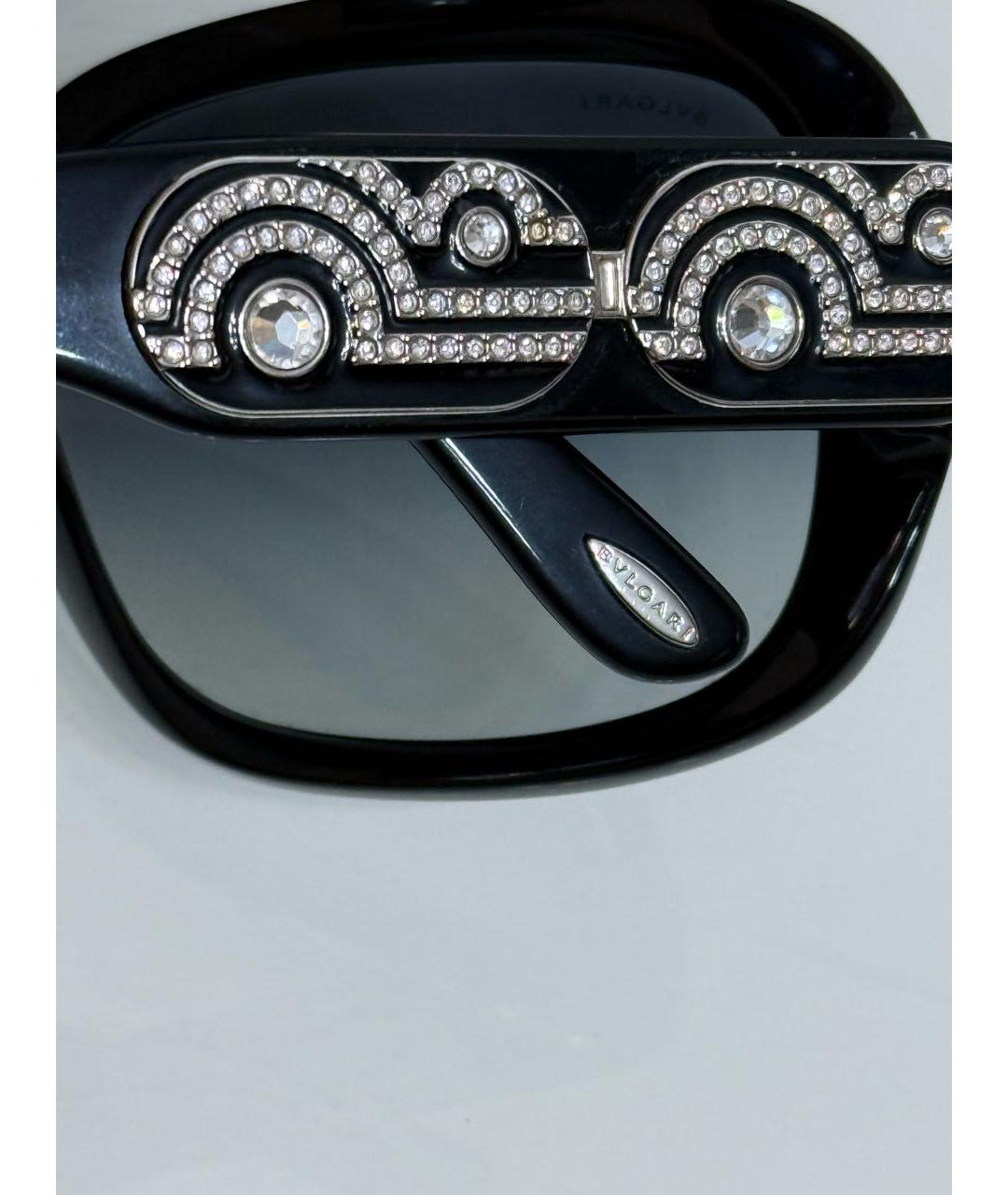 BVLGARI Черные пластиковые солнцезащитные очки, фото 5