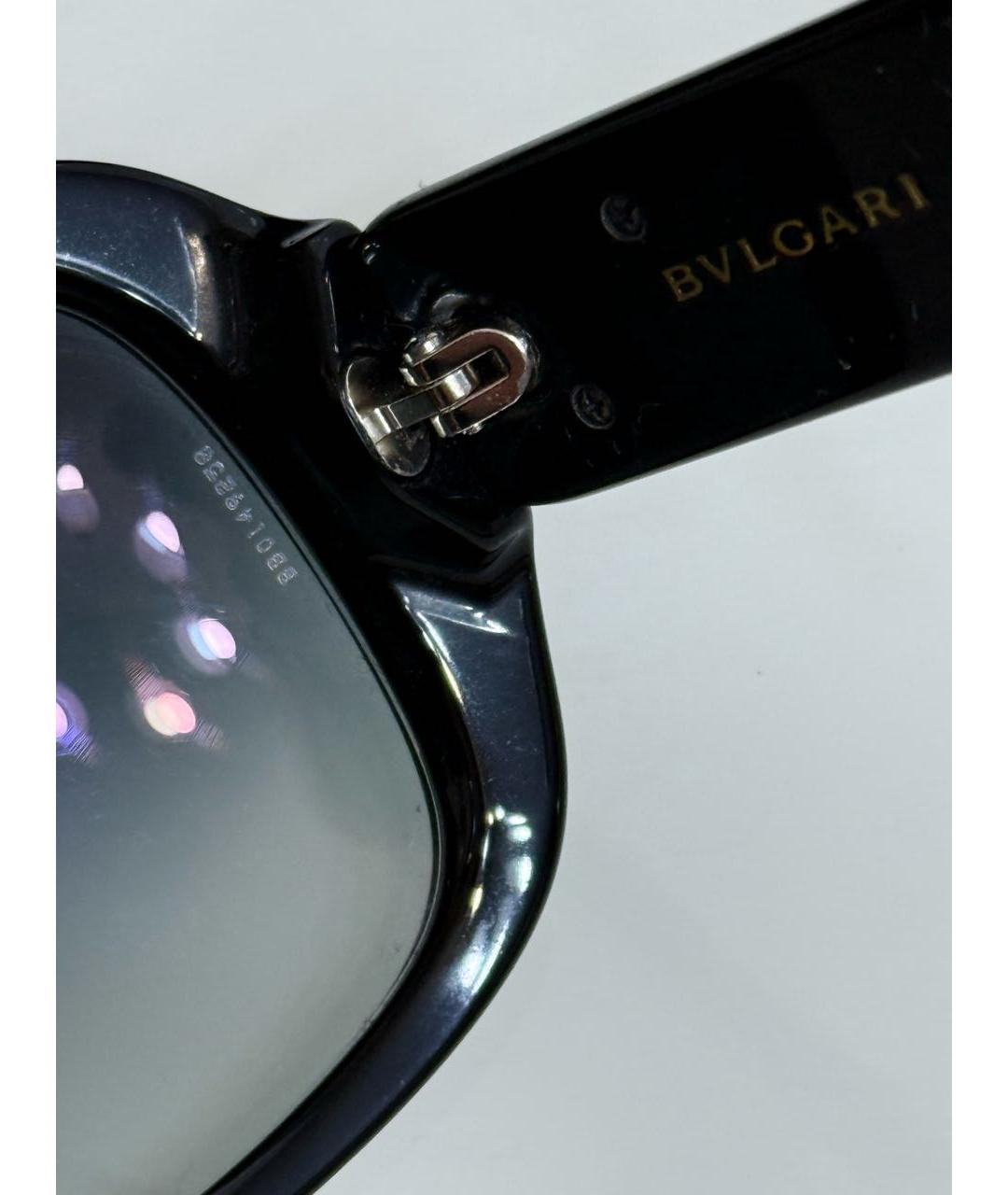 BVLGARI Черные пластиковые солнцезащитные очки, фото 7