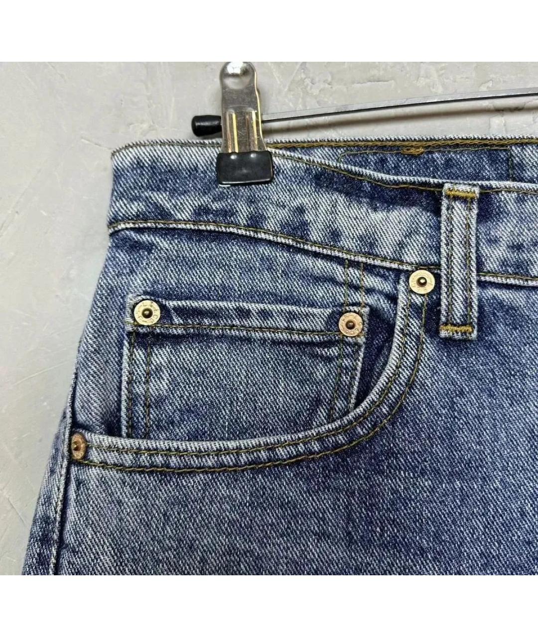 LEVI'S Синие хлопковые прямые джинсы, фото 5