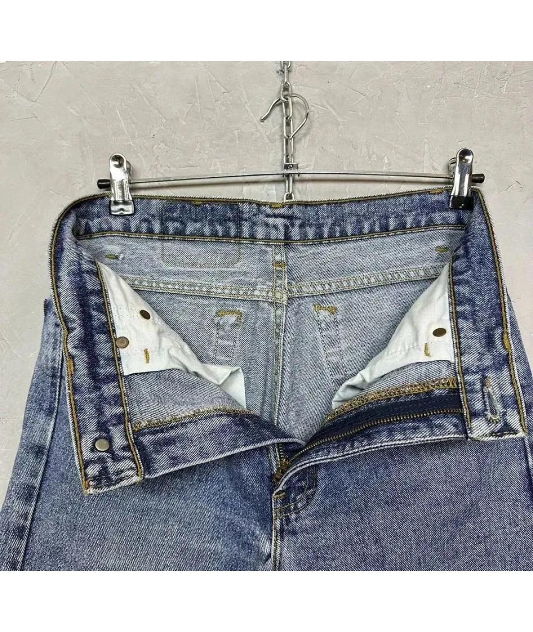 LEVI'S Синие хлопковые прямые джинсы, фото 6