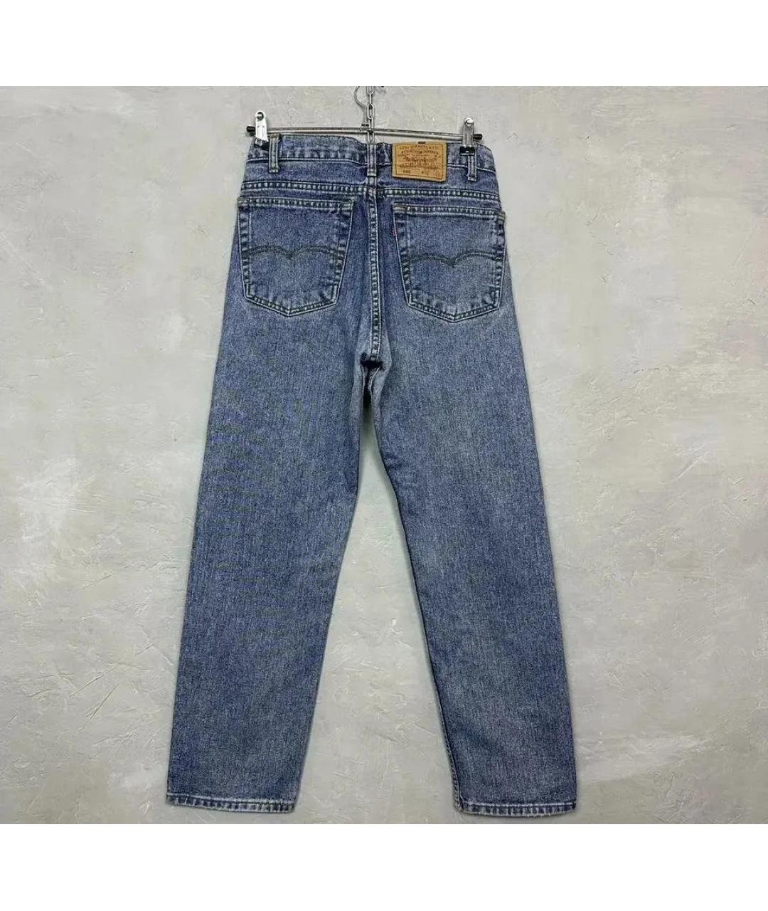 LEVI'S Синие хлопковые прямые джинсы, фото 2