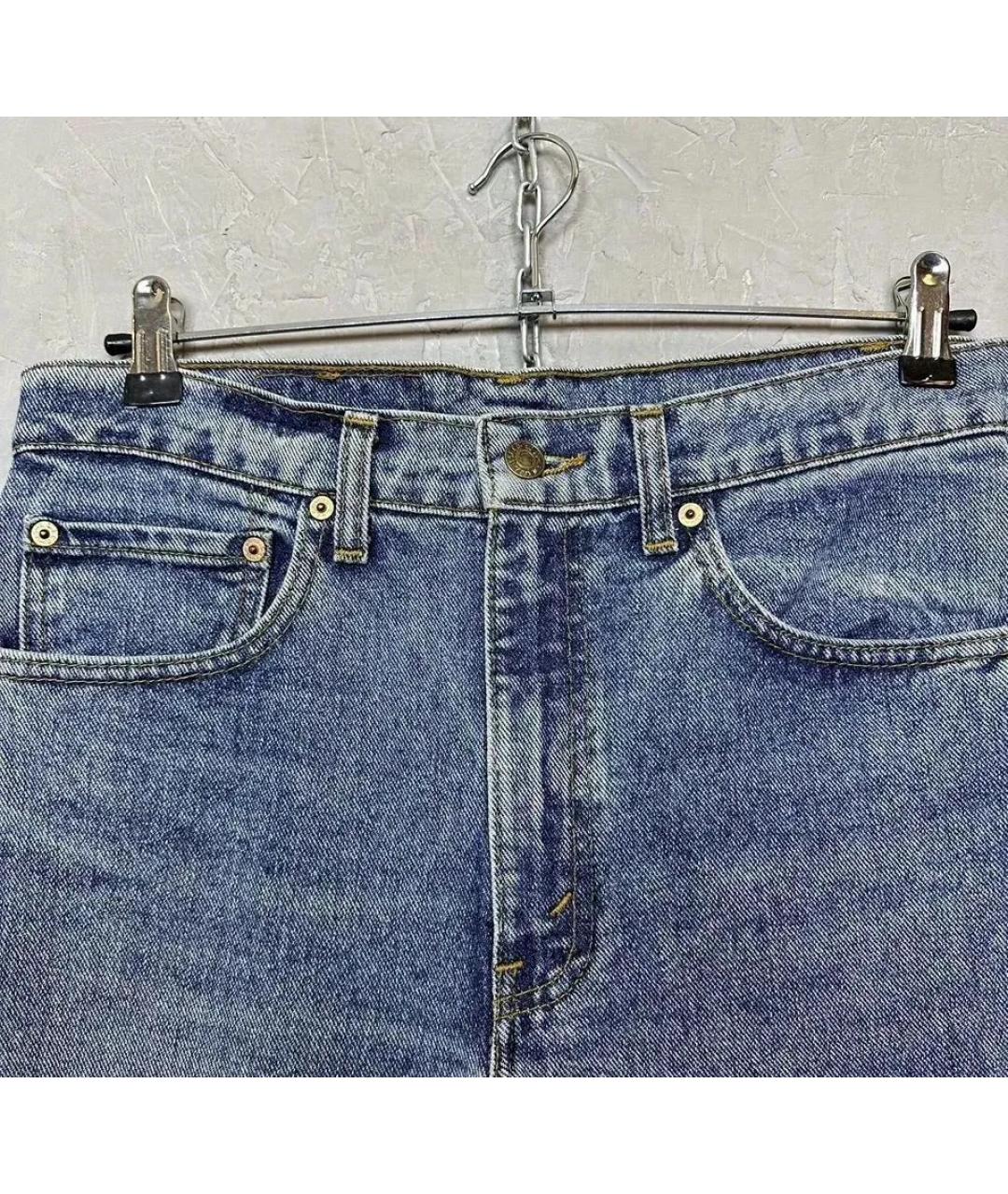 LEVI'S Синие хлопковые прямые джинсы, фото 4