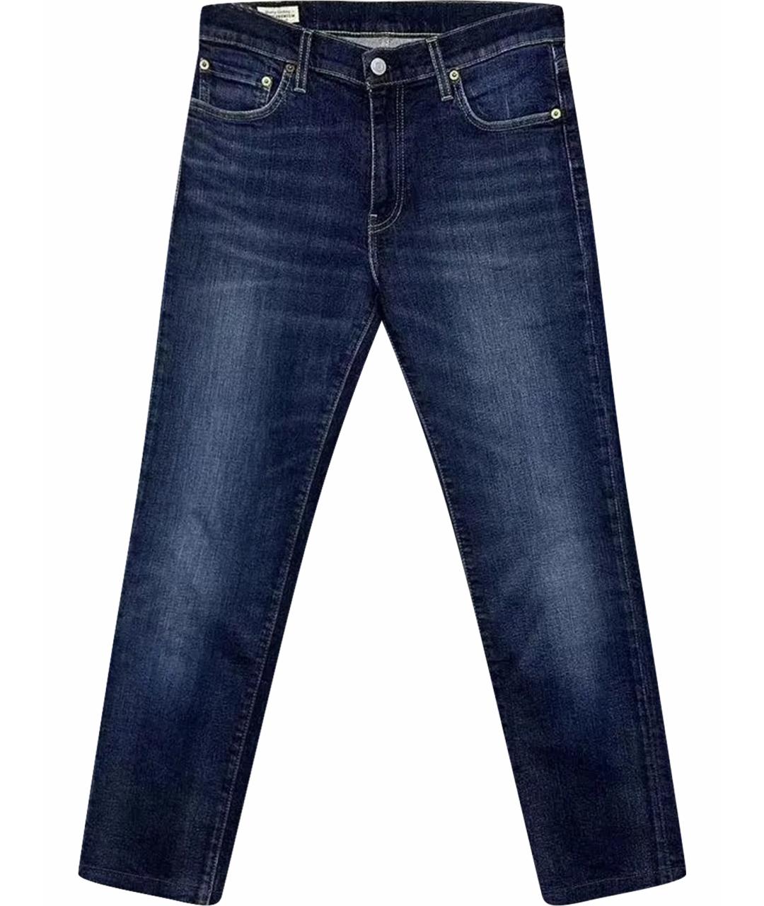 LEVI'S Темно-синие хлопко-эластановые джинсы скинни, фото 1