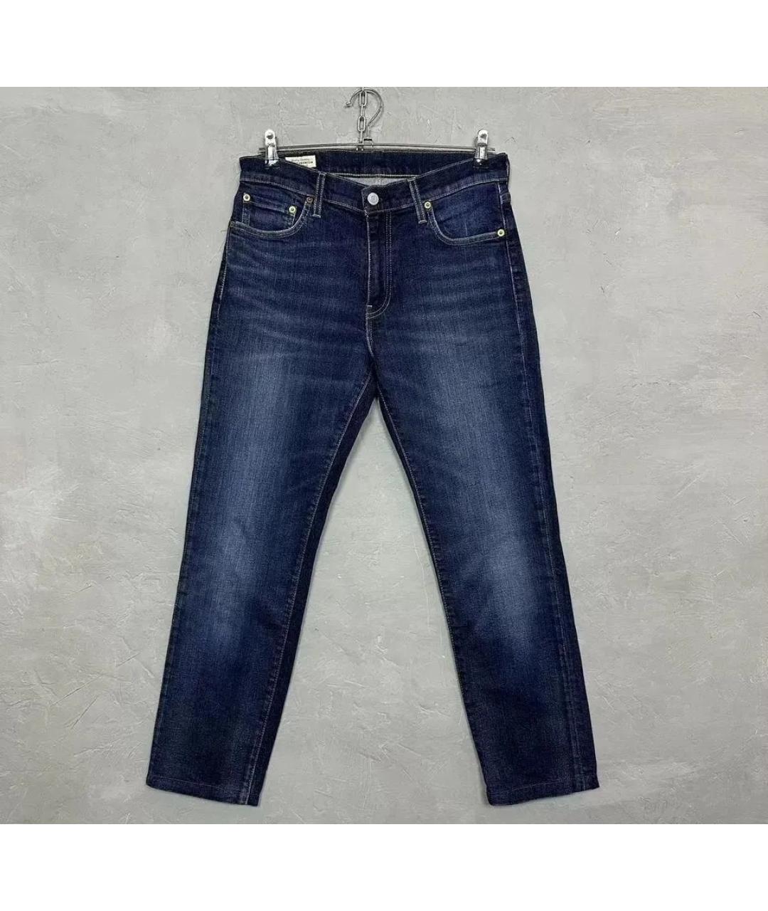 LEVI'S Темно-синие хлопко-эластановые джинсы скинни, фото 9