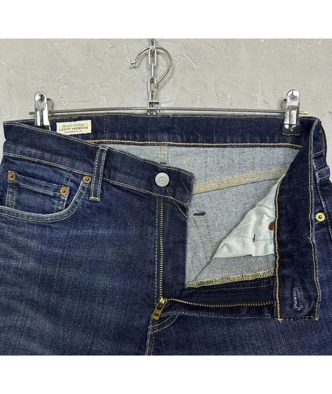 LEVI'S Темно-синие хлопко-эластановые джинсы скинни, фото 6