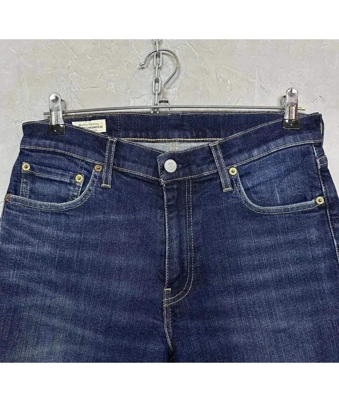 LEVI'S Темно-синие хлопко-эластановые джинсы скинни, фото 5
