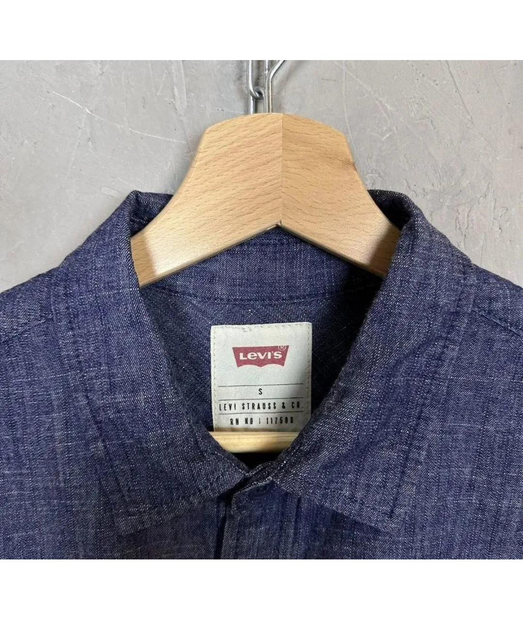 LEVI'S Темно-синяя хлопковая кэжуал рубашка, фото 6