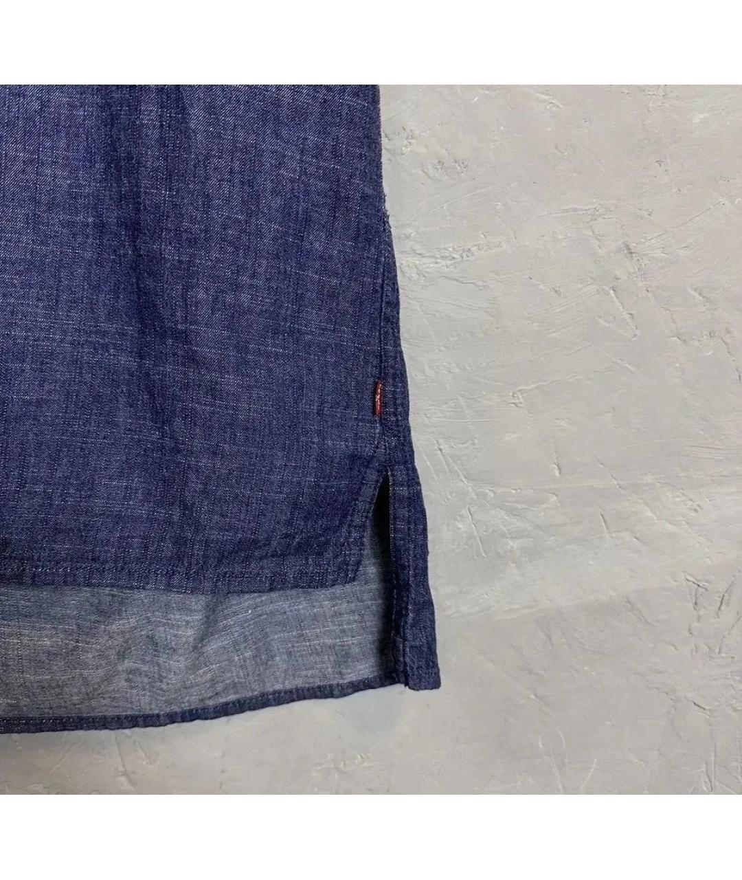 LEVI'S Темно-синяя хлопковая кэжуал рубашка, фото 5