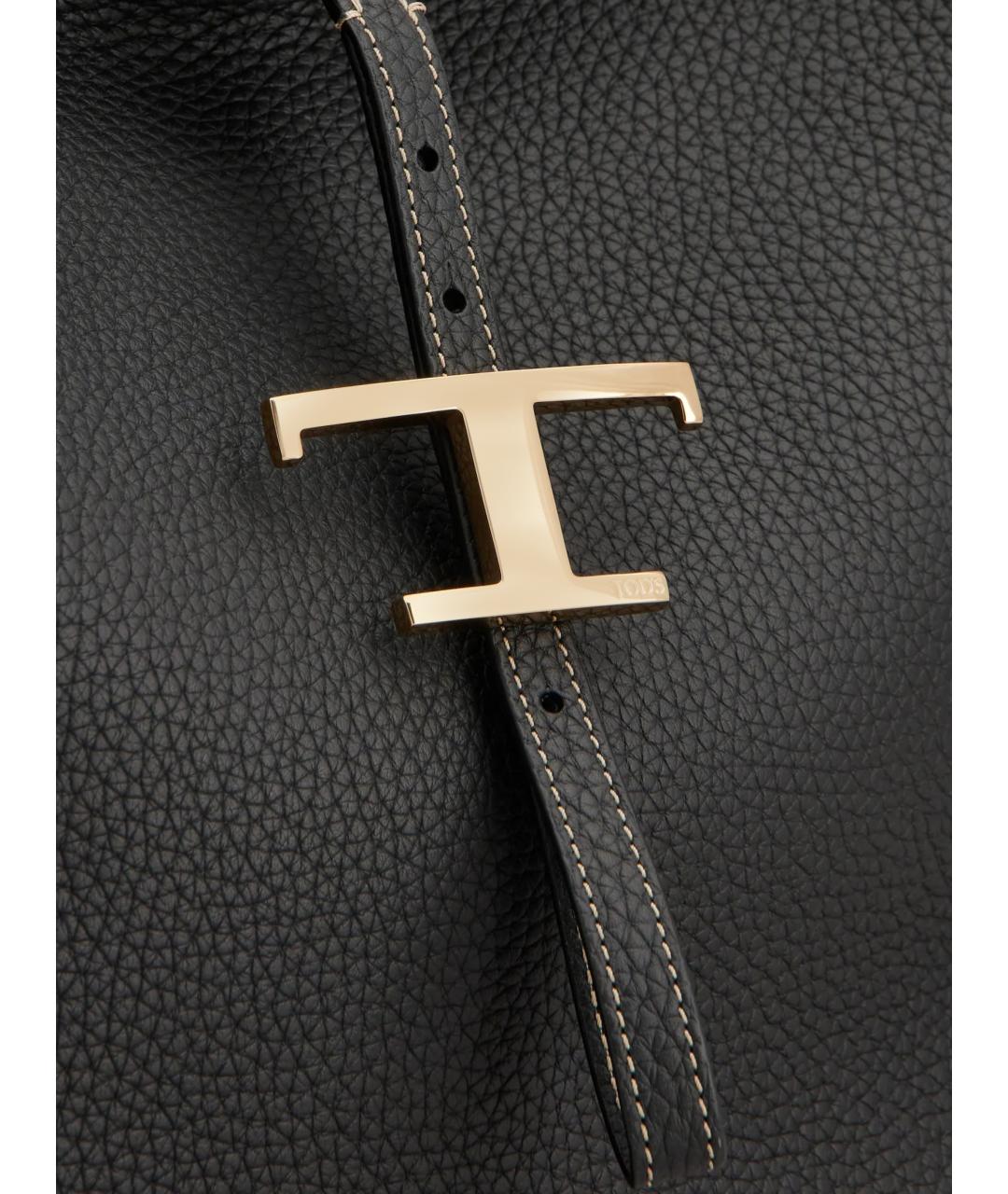 TOD'S Черная кожаная сумка через плечо, фото 4