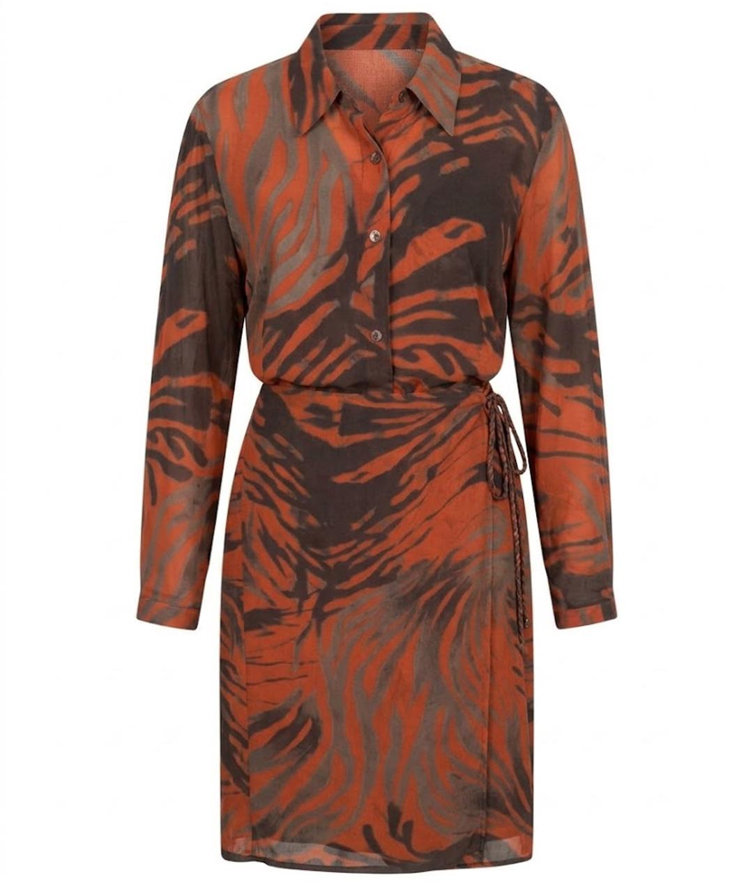 MAX MARA Оранжевый шелковый костюм с юбками, фото 1
