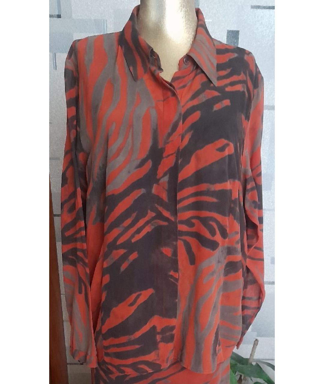 MAX MARA Оранжевый шелковый костюм с юбками, фото 10