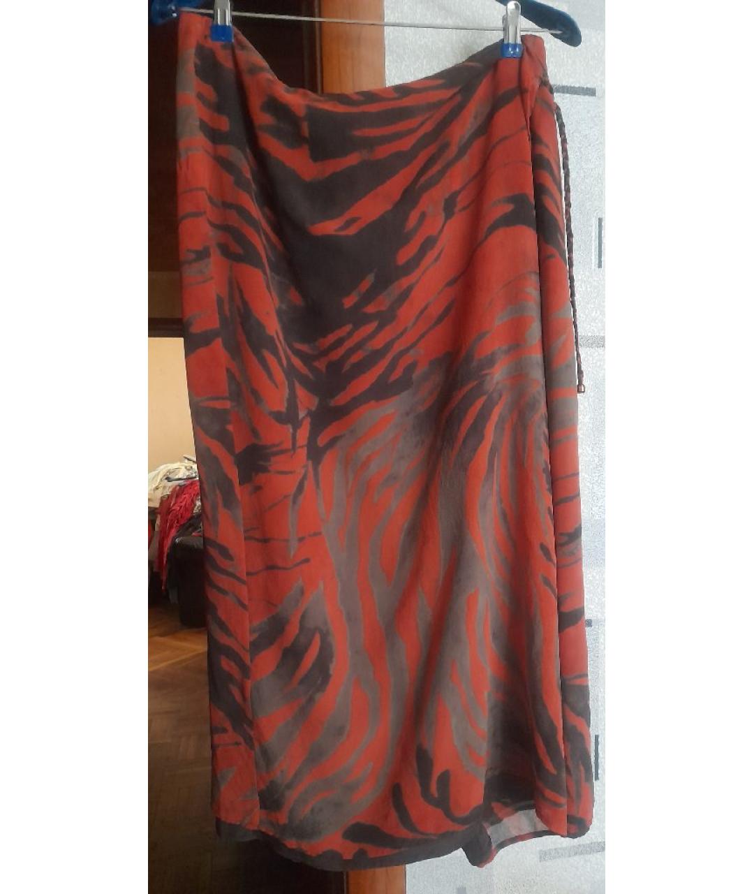 MAX MARA Оранжевый шелковый костюм с юбками, фото 2