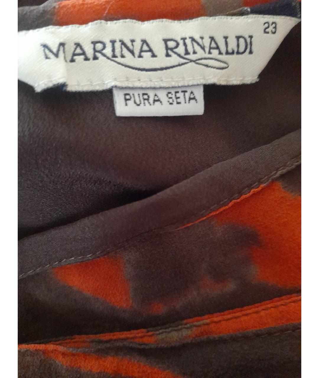 MAX MARA Оранжевый шелковый костюм с юбками, фото 3