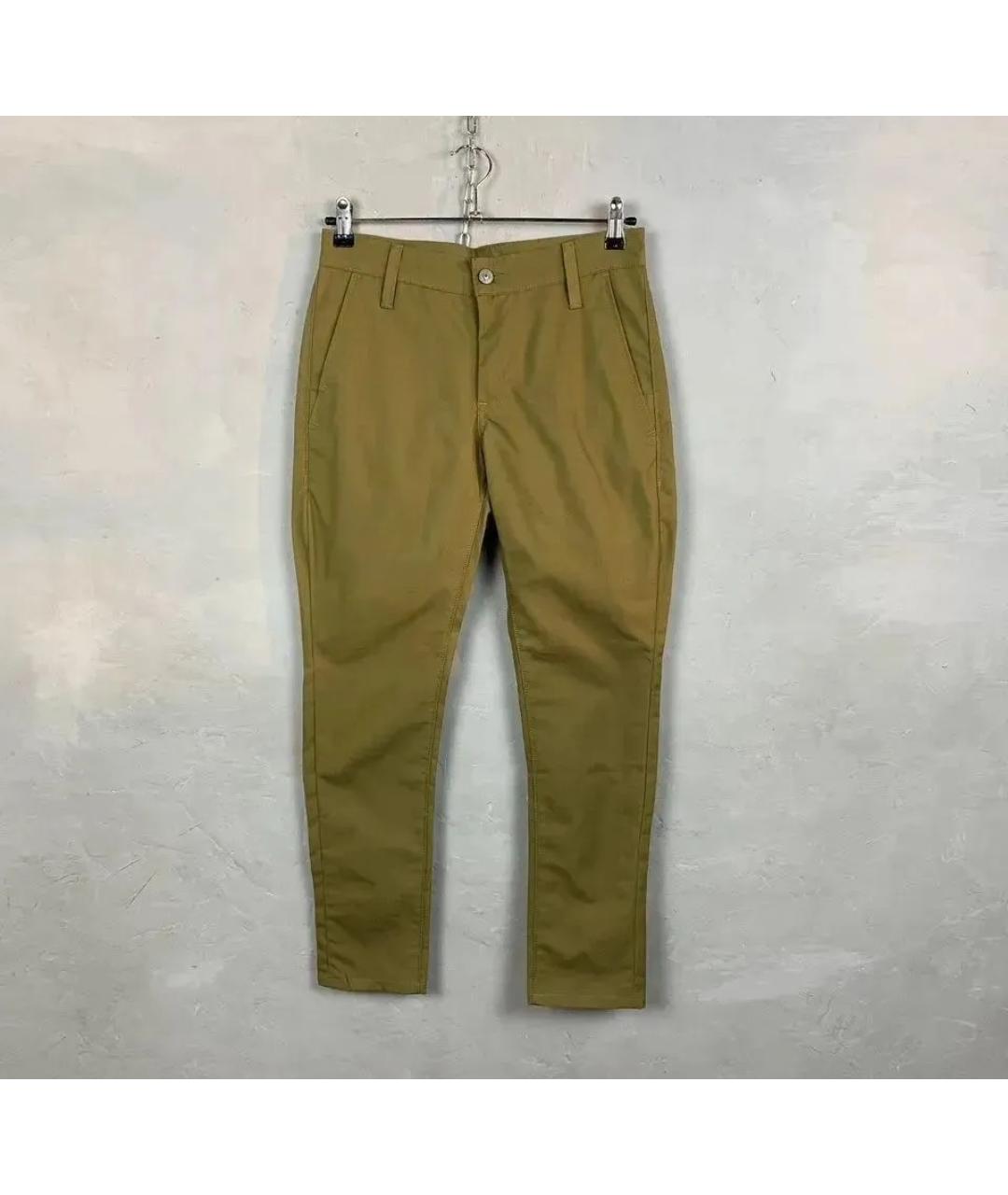 LEVI'S Горчичные хлопковые брюки узкие, фото 7