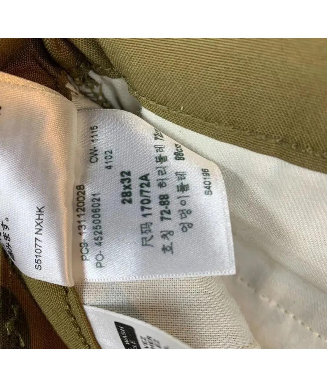 LEVI'S Горчичные хлопковые брюки узкие, фото 6