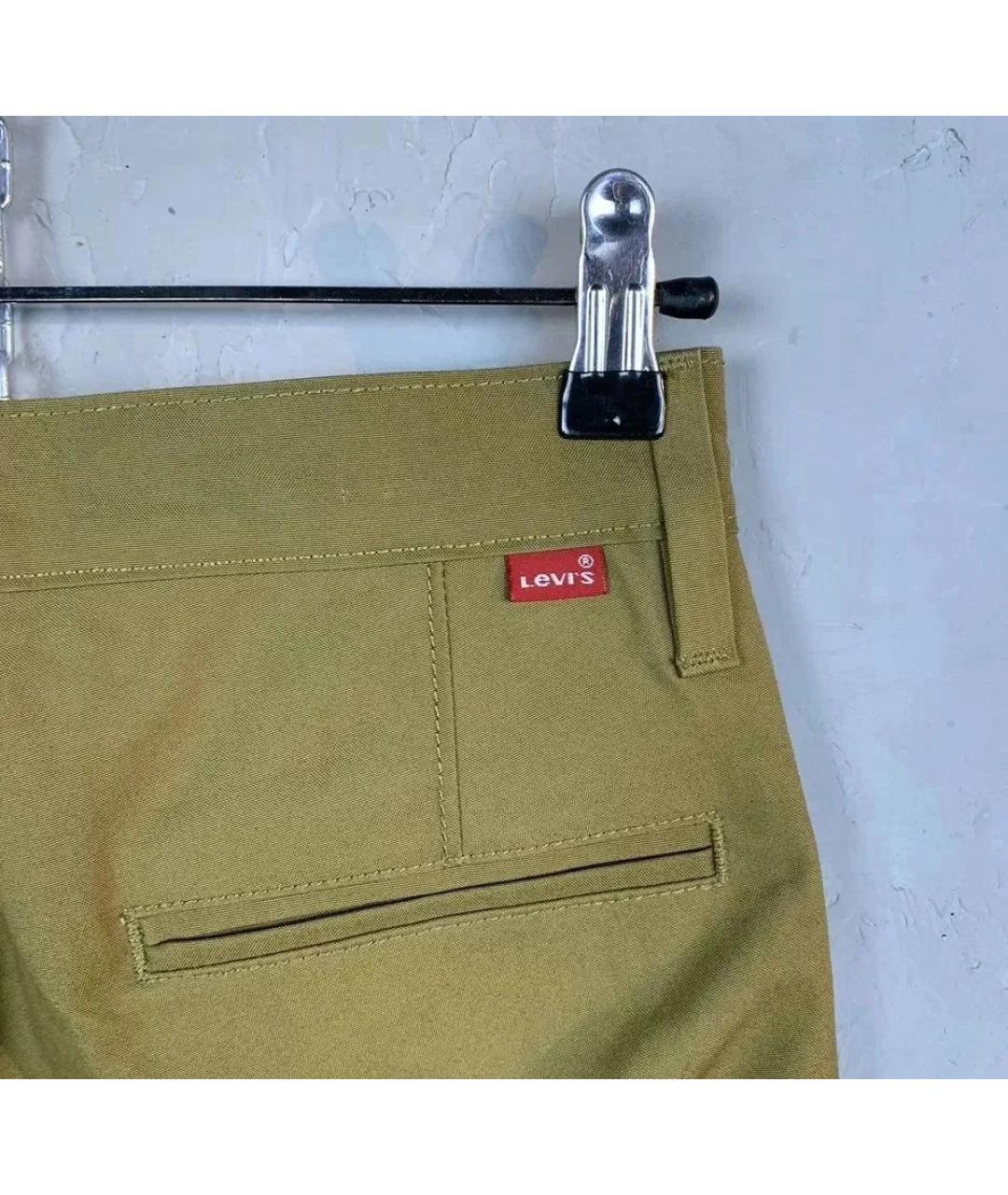 LEVI'S Горчичные хлопковые брюки узкие, фото 3