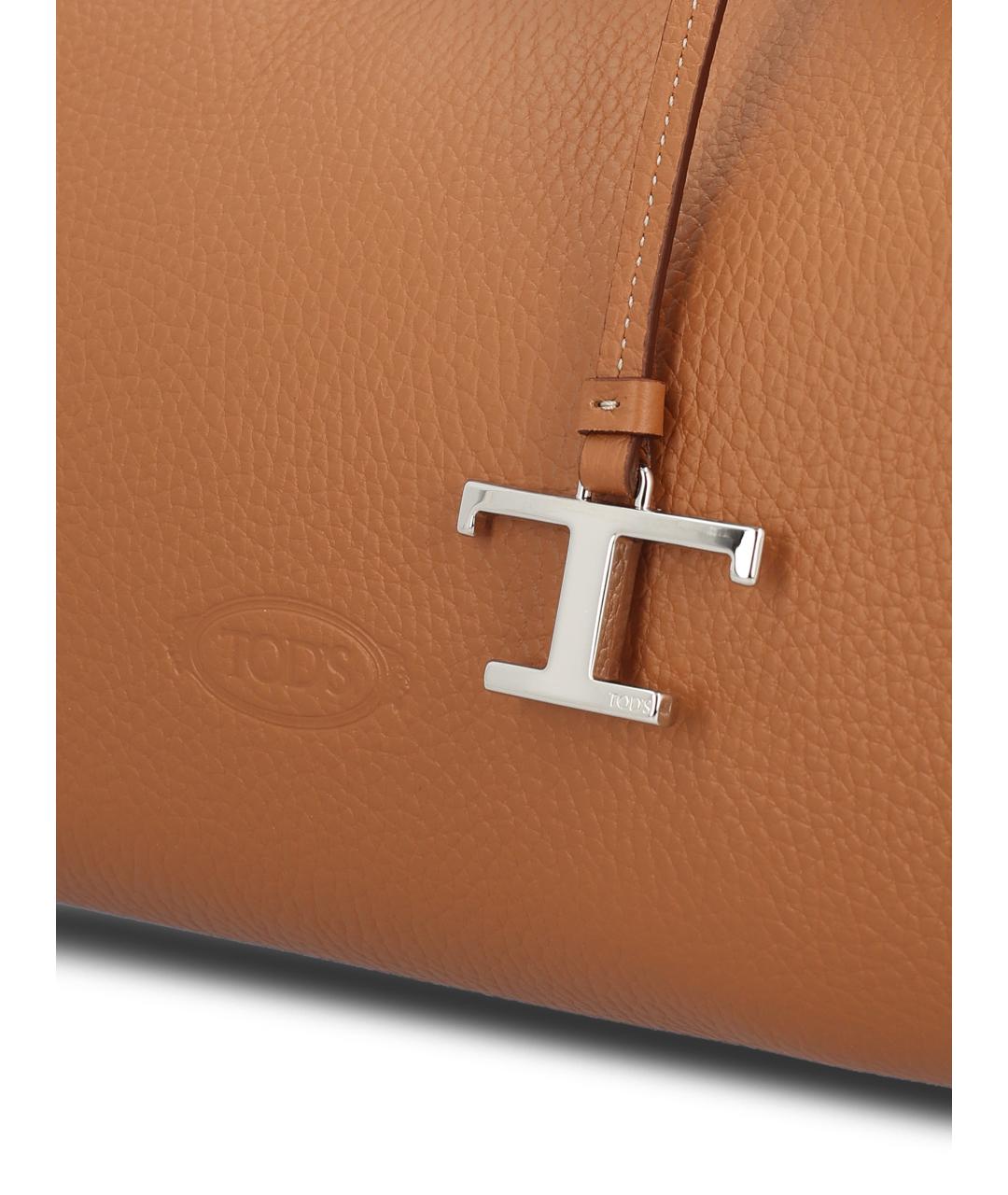 TOD'S Коричневая кожаная сумка тоут, фото 3