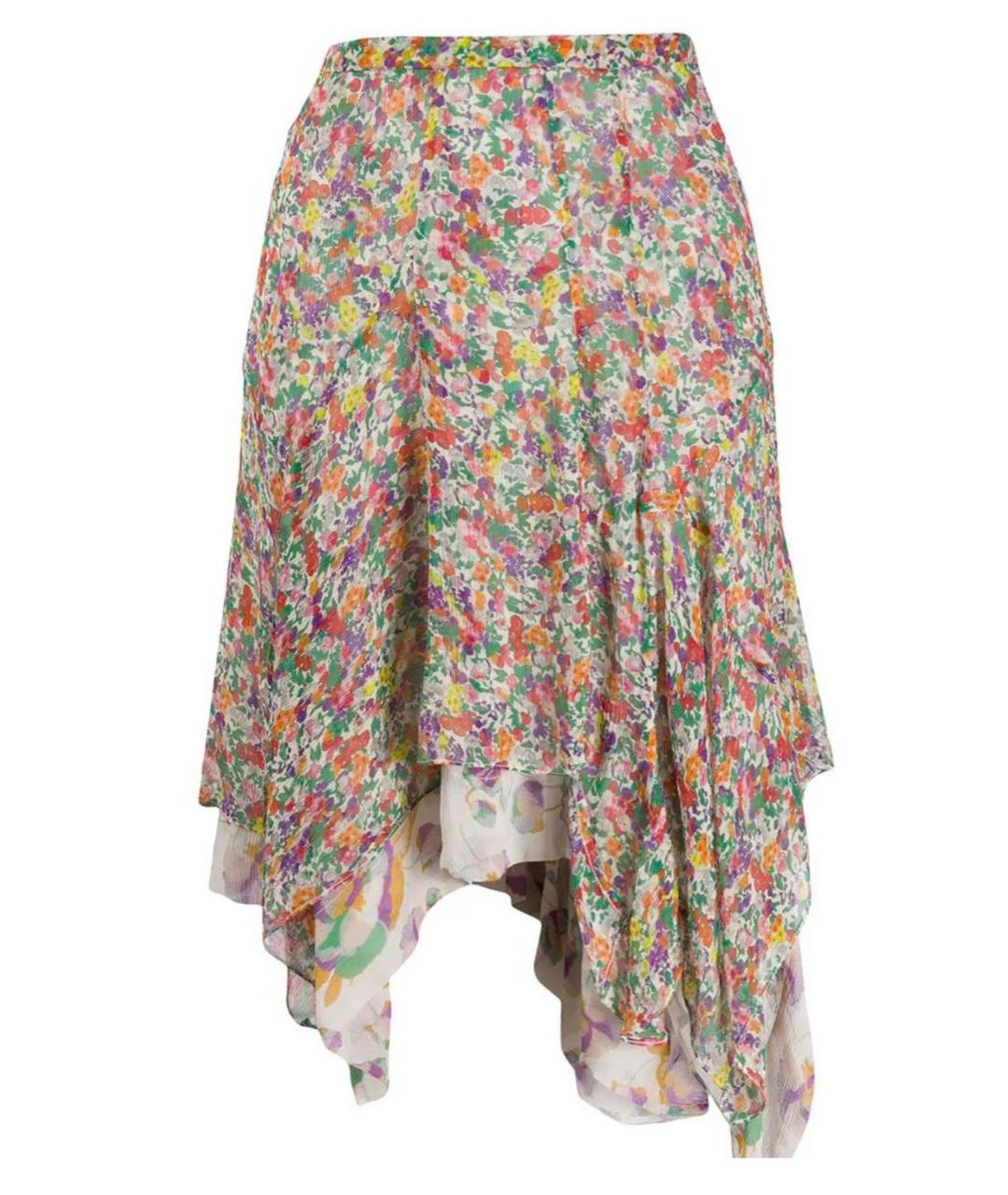 ISABEL MARANT Мульти шелковая юбка миди, фото 1