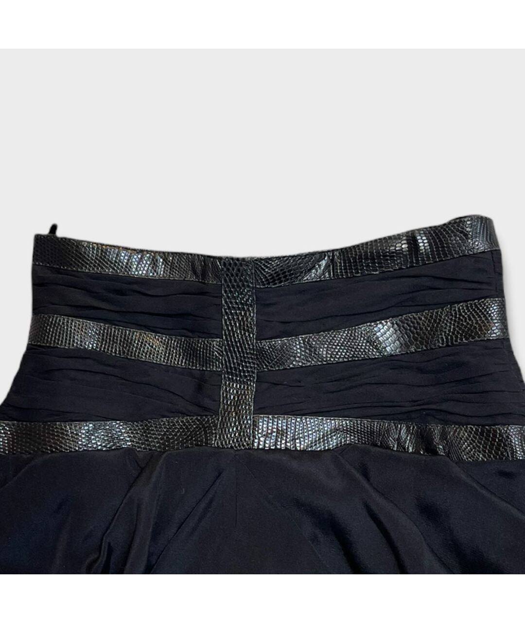 BILLIONAIRE Черная шелковая юбка миди, фото 3