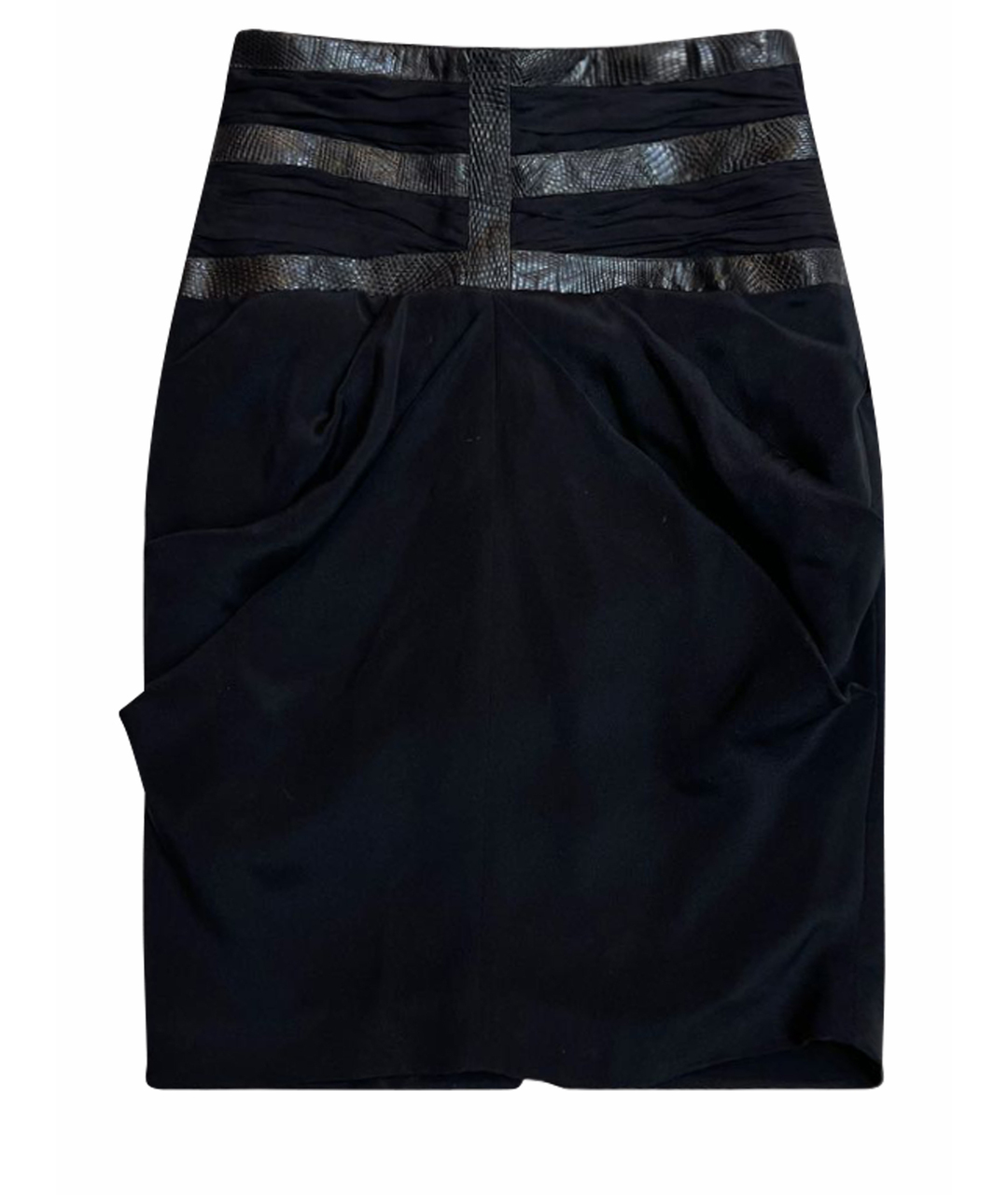 BILLIONAIRE Черная шелковая юбка миди, фото 1
