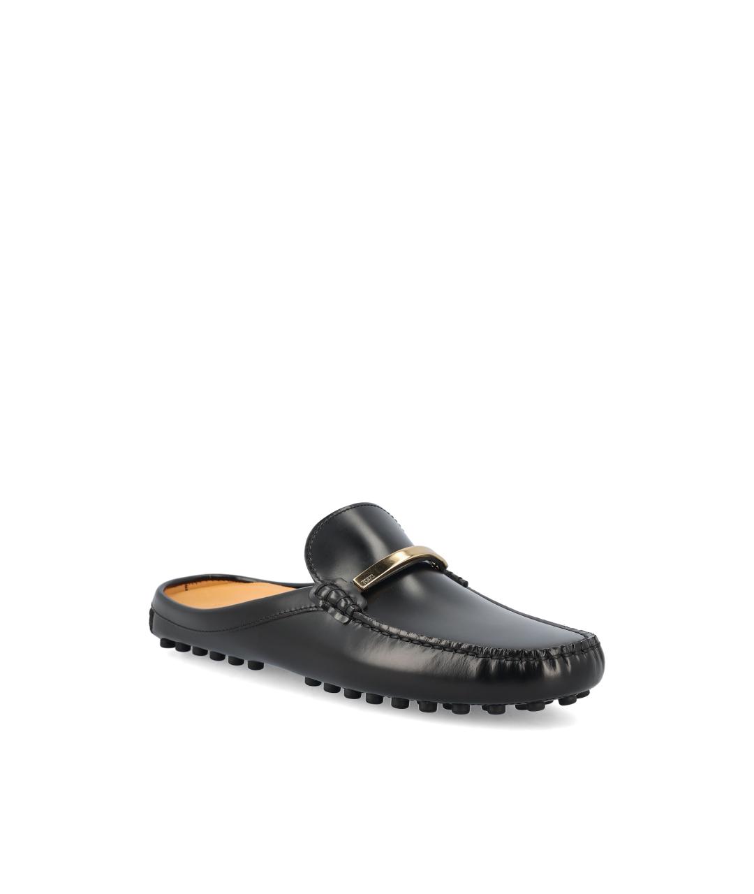 TOD'S Черные кожаные мюли, фото 2