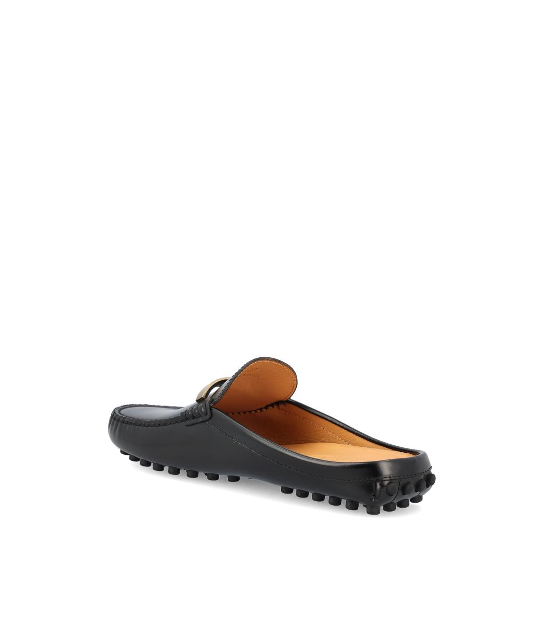 TOD'S Черные кожаные мюли, фото 3