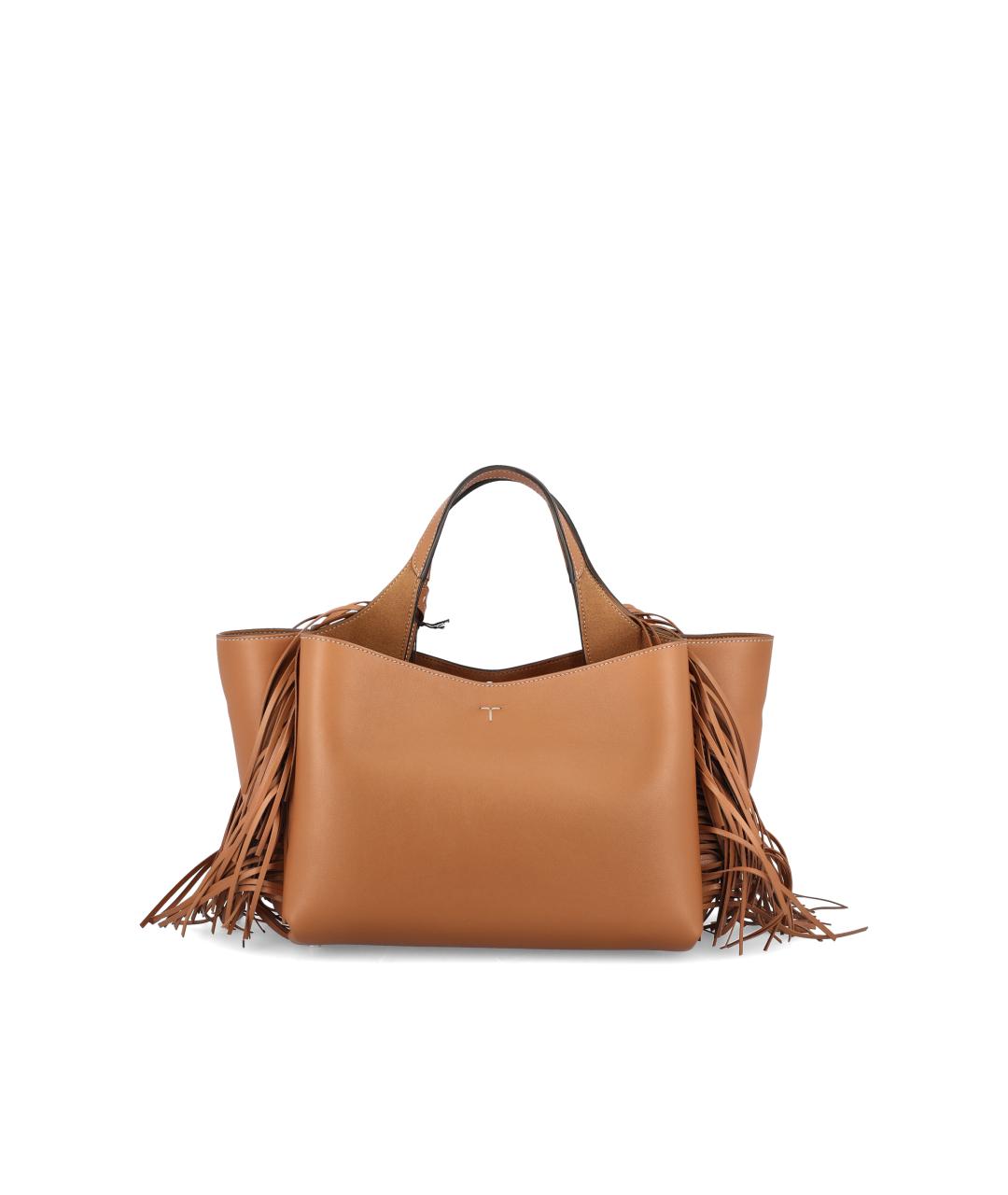 TOD'S Коричневая кожаная сумка тоут, фото 4