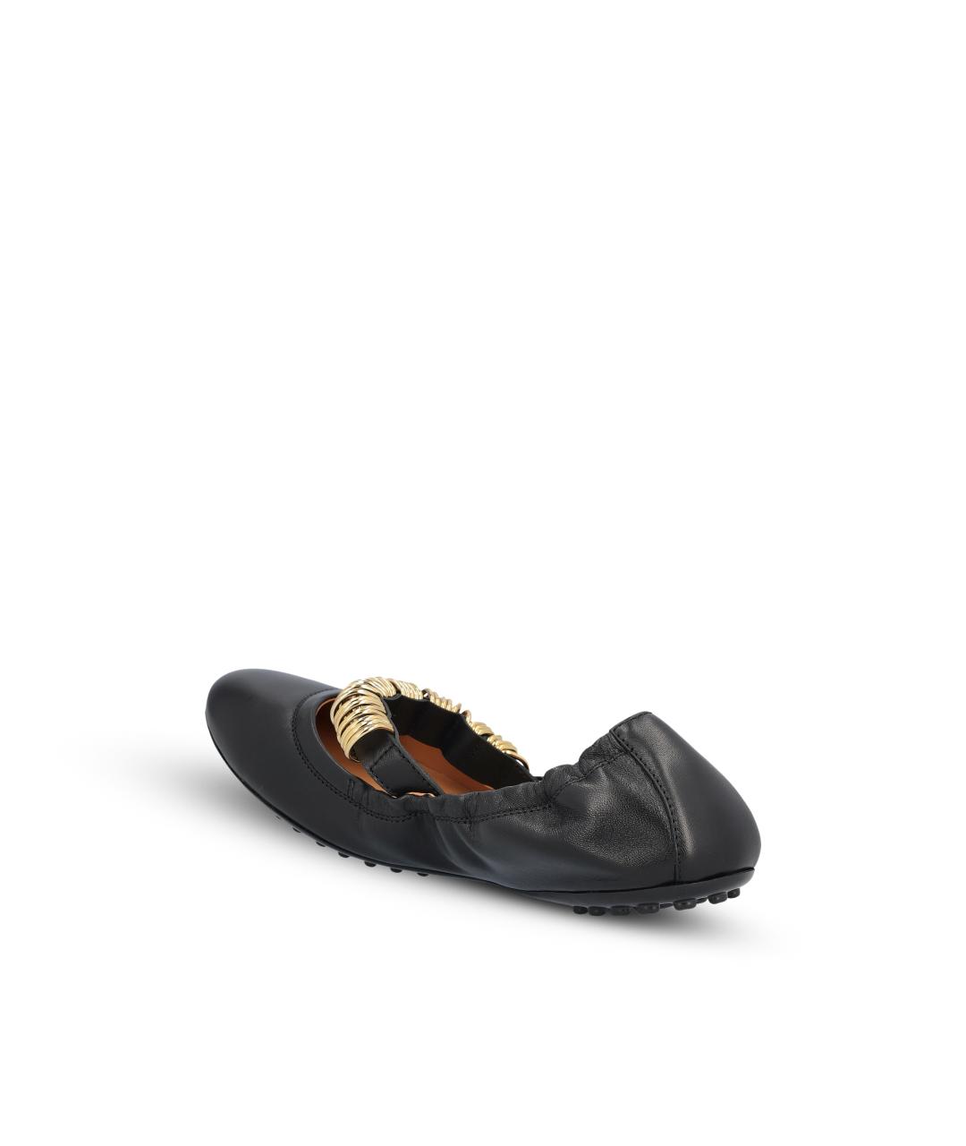 TOD'S Черные кожаные балетки, фото 4