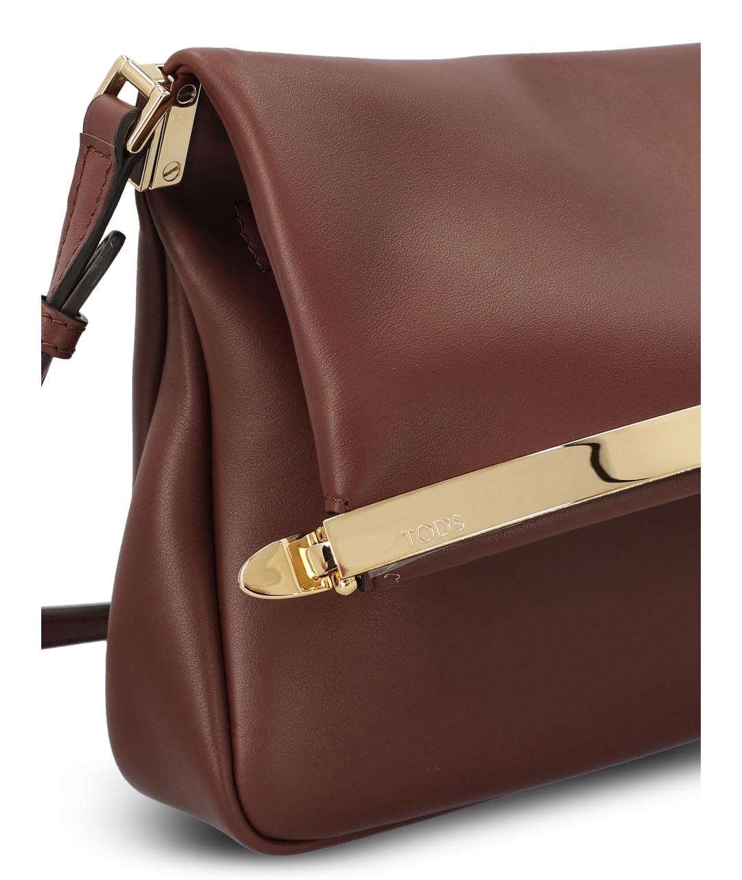 TOD'S Коричневая кожаная сумка через плечо, фото 3