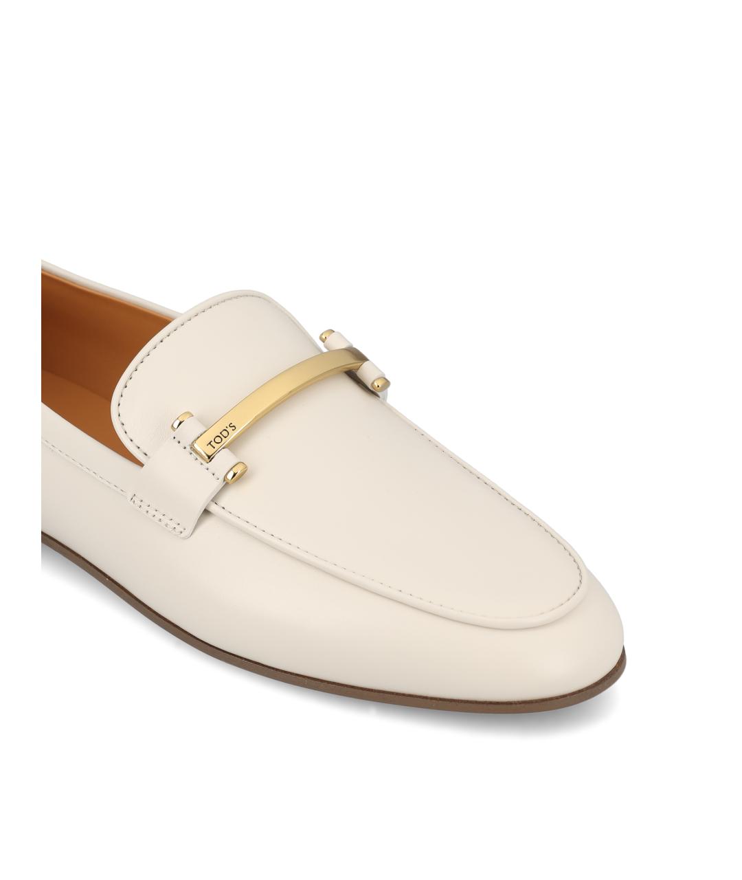 TOD'S Белые кожаные мокасины, фото 2