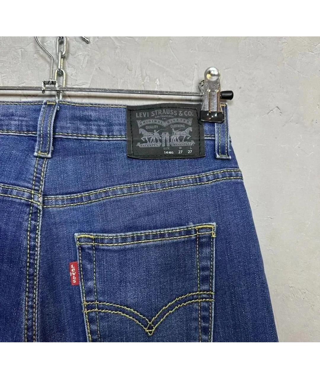 LEVI'S Синие джинсы слим, фото 4