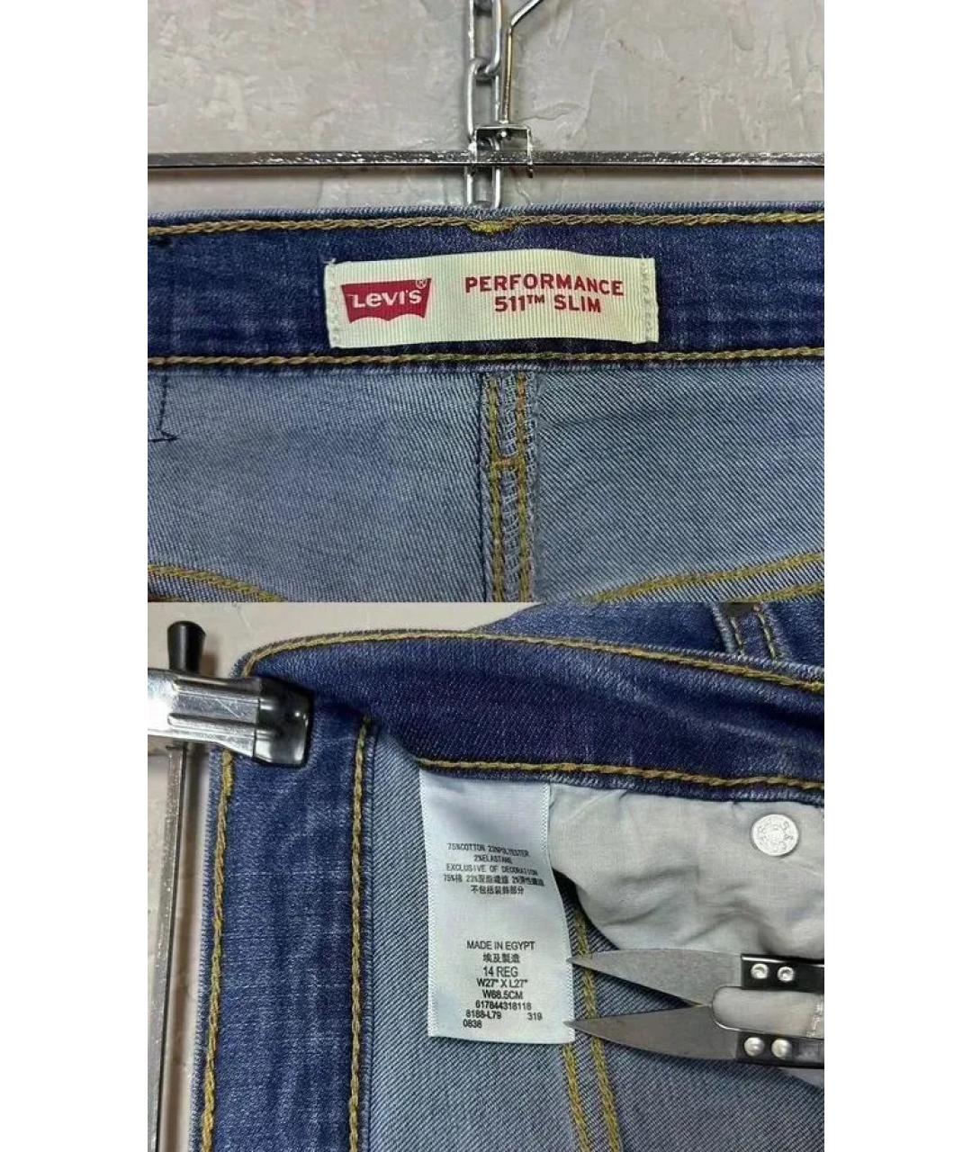LEVI'S Синие джинсы слим, фото 8