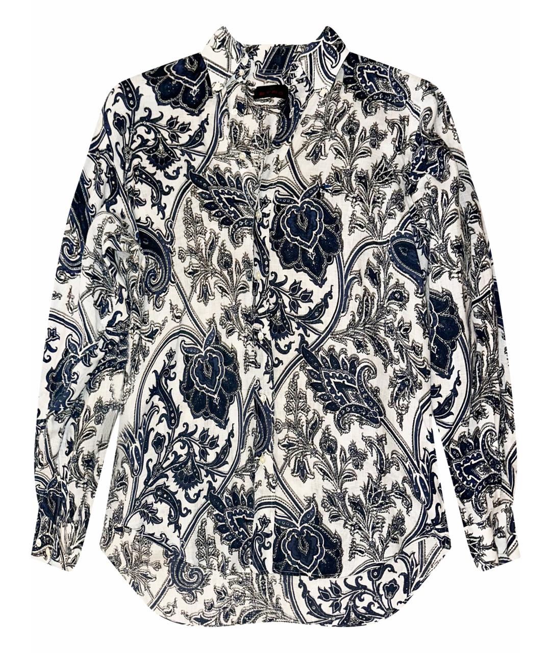 ETRO Синяя льняная кэжуал рубашка, фото 1