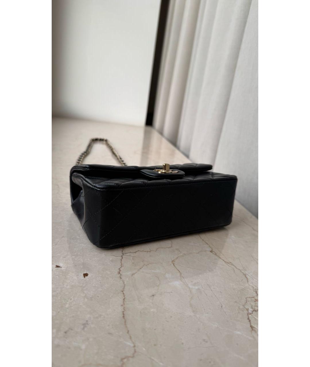 CHANEL Черная кожаная сумка через плечо, фото 7