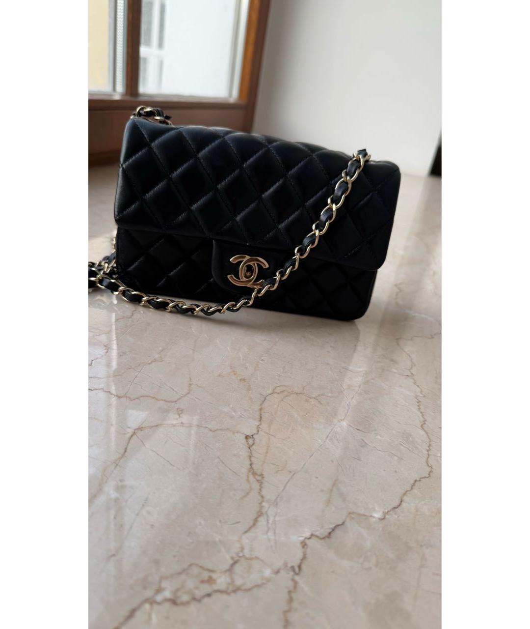 CHANEL Черная кожаная сумка через плечо, фото 4