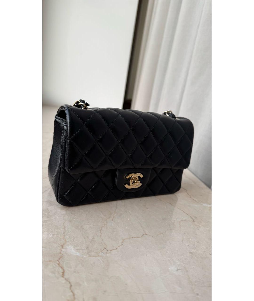 CHANEL Черная кожаная сумка через плечо, фото 2