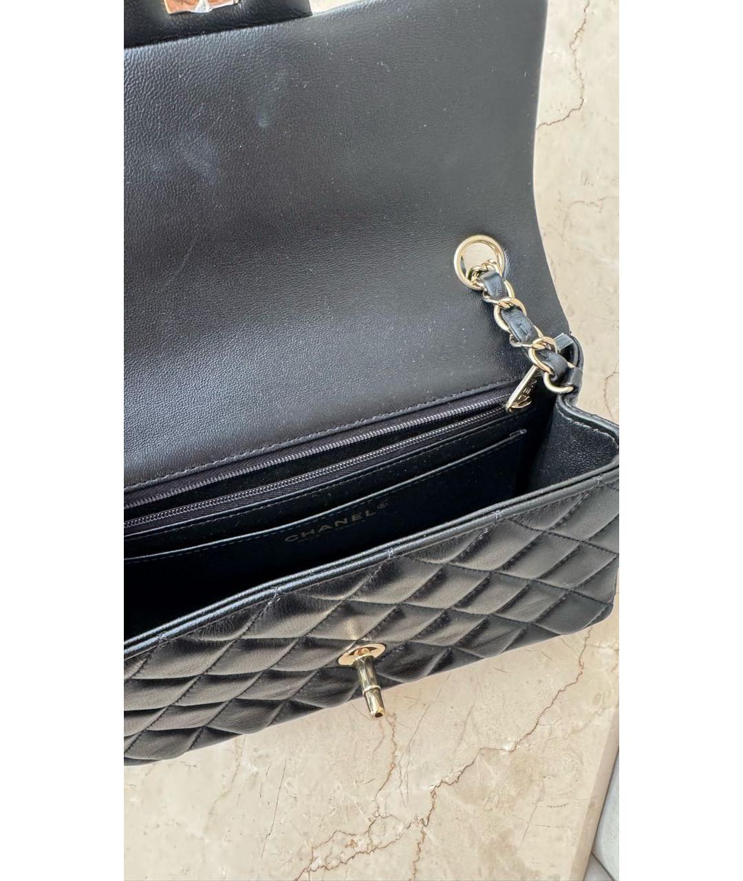 CHANEL Черная кожаная сумка через плечо, фото 3