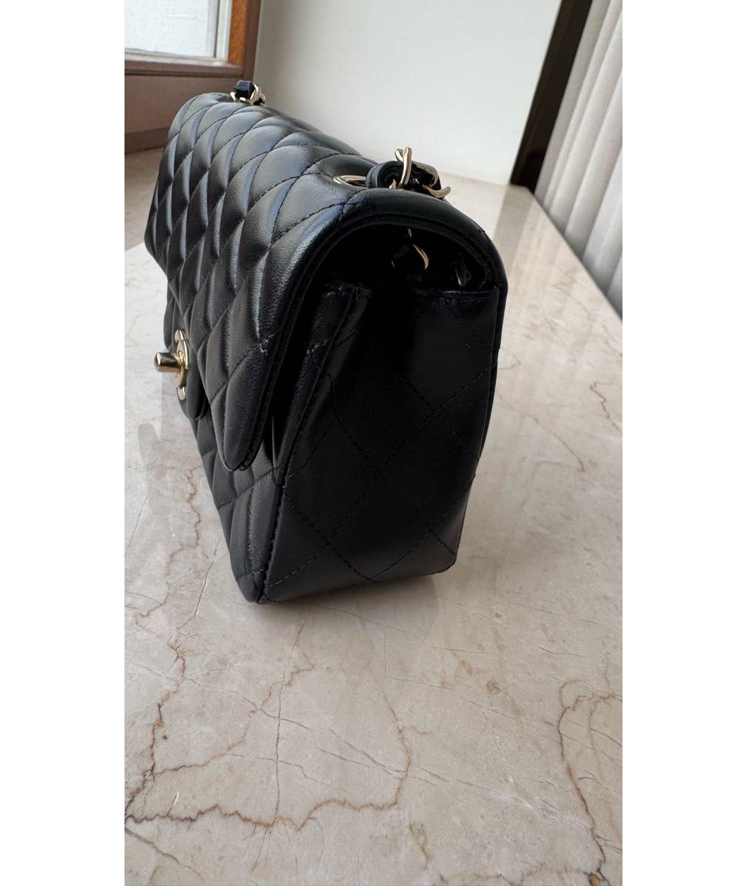 CHANEL Черная кожаная сумка через плечо, фото 6