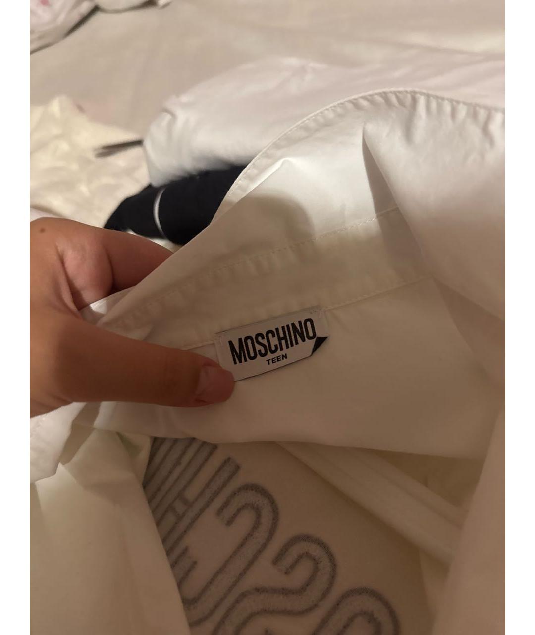 MOSCHINO Белая хлопковая рубашка, фото 5