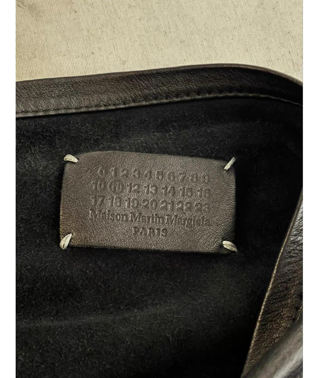 MAISON MARGIELA Черная кожаная сумка на плечо, фото 4