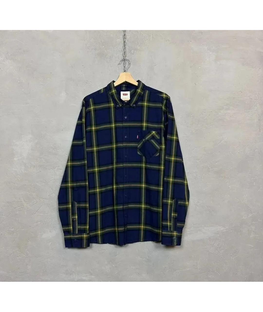 LEVI'S Темно-синяя хлопковая кэжуал рубашка, фото 7