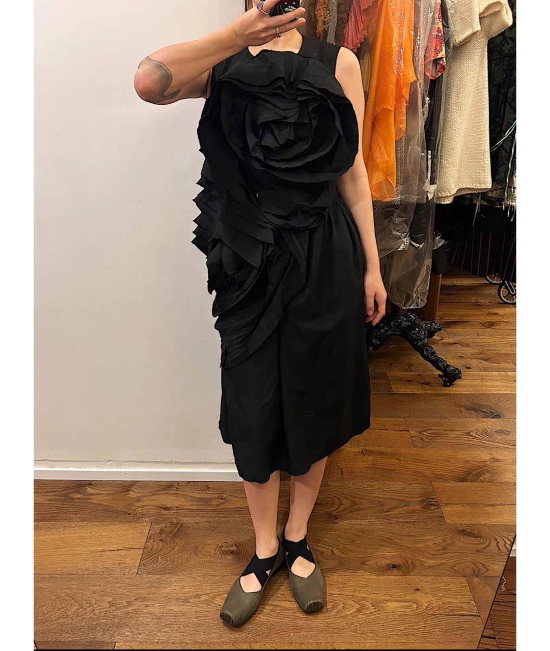 COMME DES GARÇONS Черное хлопковое вечернее платье, фото 4
