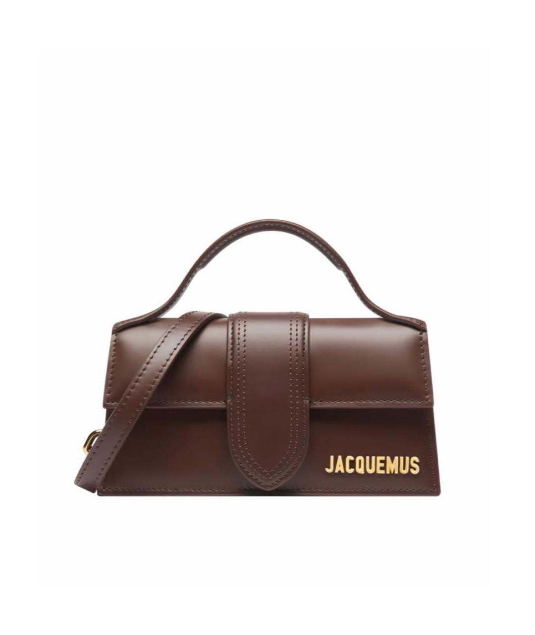 JACQUEMUS Коричневая кожаная сумка через плечо, фото 1